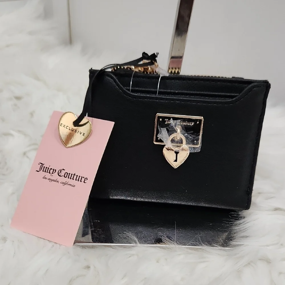 🖤🔹️Juicy Couture 🔹️rolling On Black Pull Out Card Case Wallet